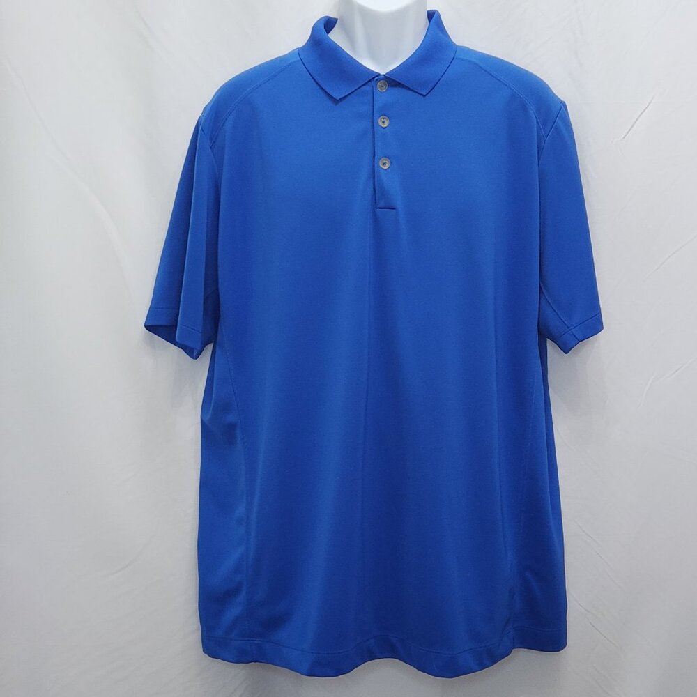 Nike Golf Tour Performance Polo Shirt Mens XL Blue Short Sleeve Dri Fit AA01